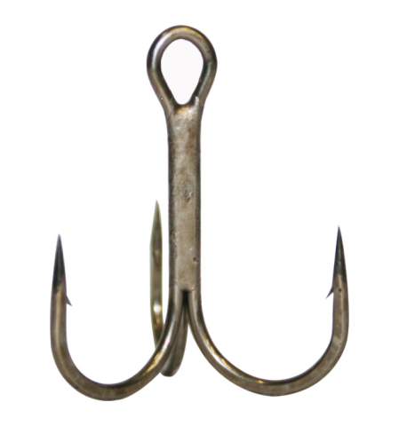Gamakatsu 471 Bronze Round Bend Treble Hooks Size 2/0 Jagged Tooth Tackle