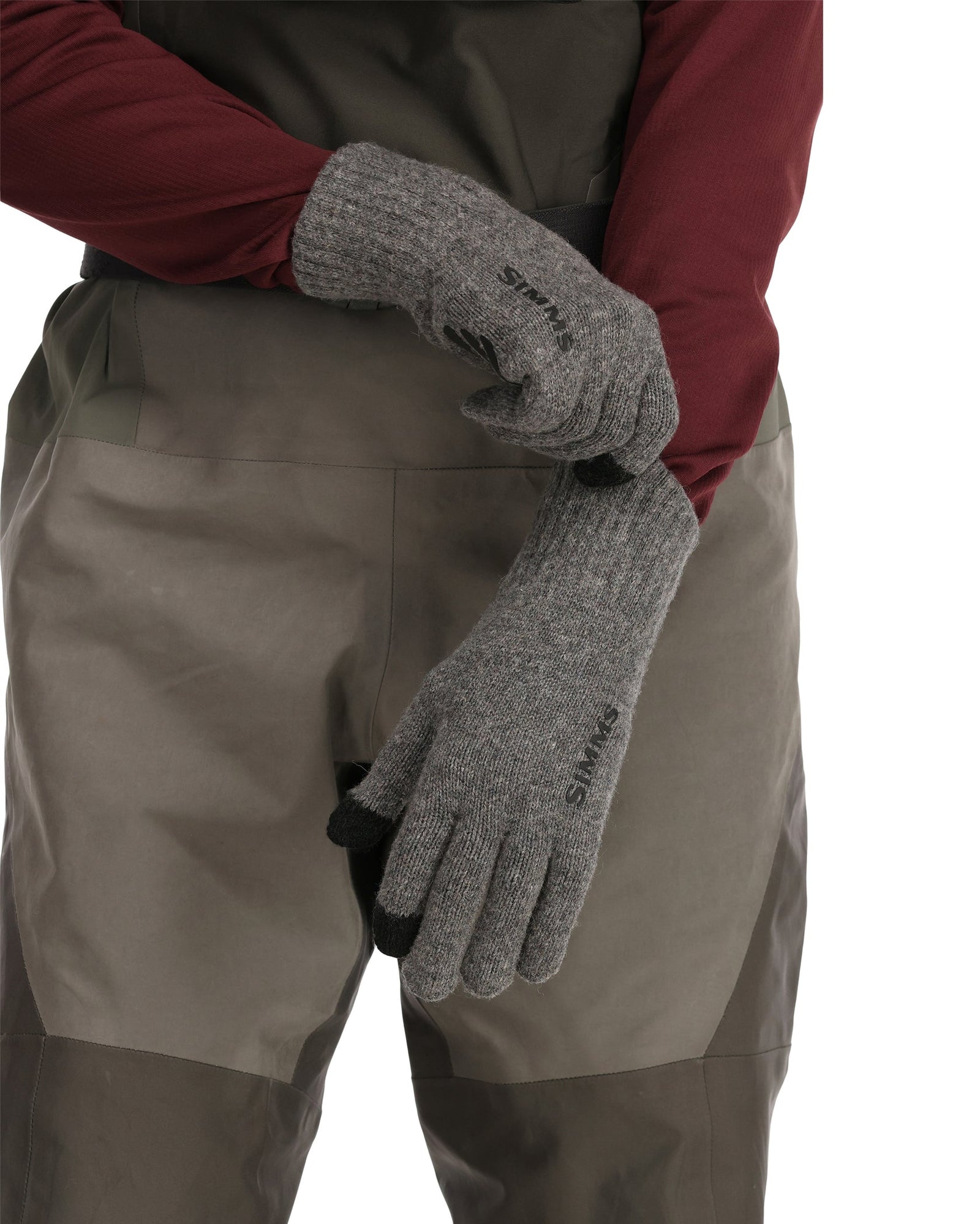 Simms, Wool, Glove, Touchscreen, Grey, Winter, Ice, Fishing