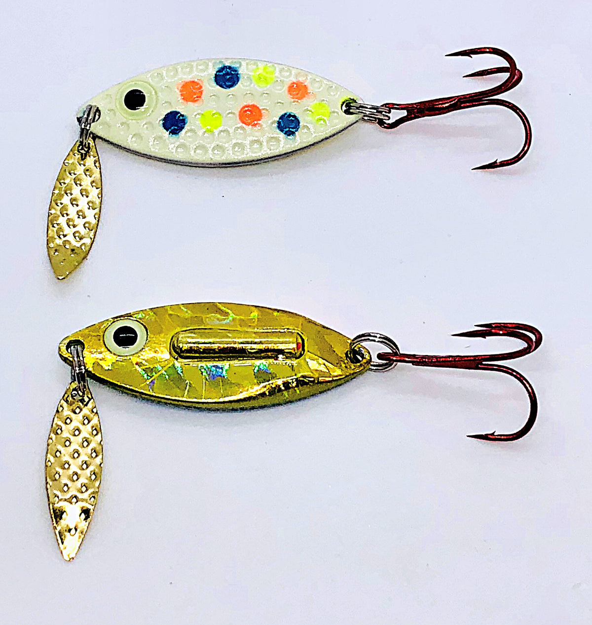 Hongchun 30 Pieces Fishing Spoons Trout Perch Pike Lures Baitfish
