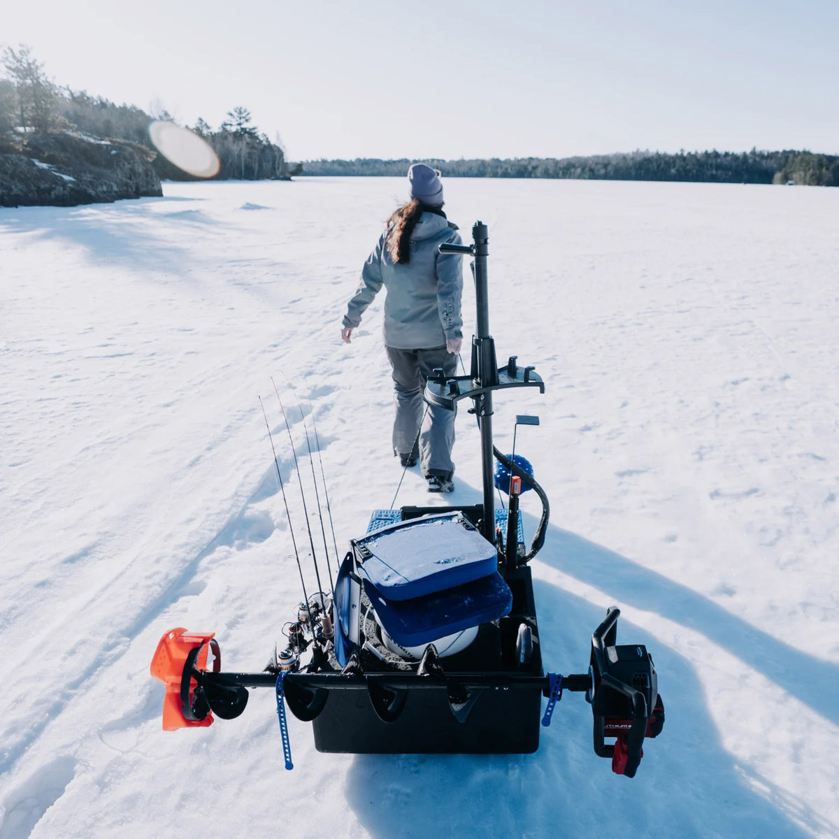 Otter Sonar Sled Auger Rack