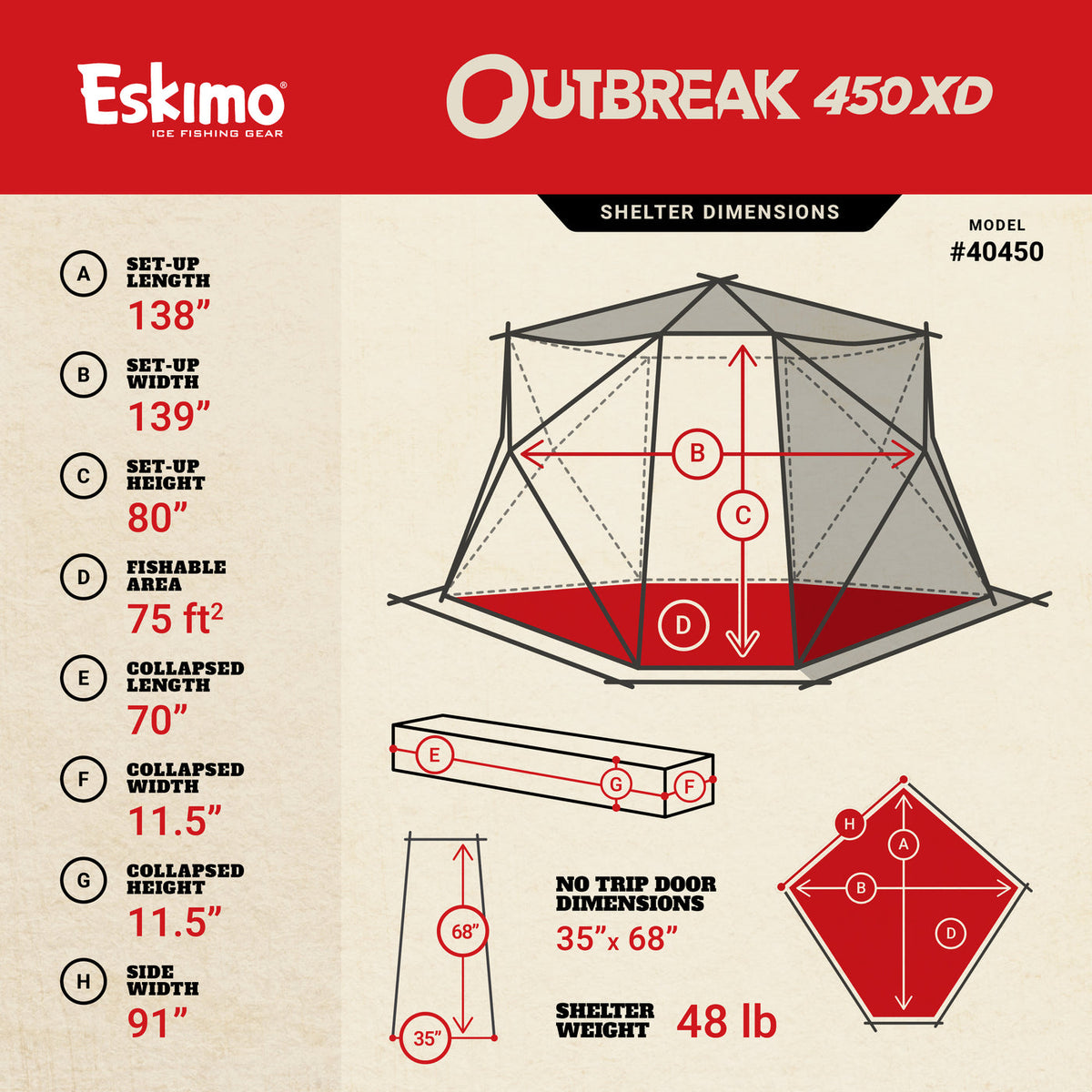 Eskimo Outbreak 450XD Plaid