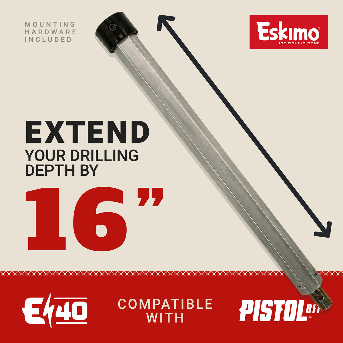 Eskimo Hex Shaft Auger Extension