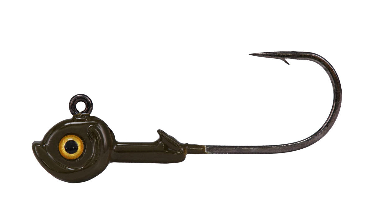 Fishing lure with a hook on a white background