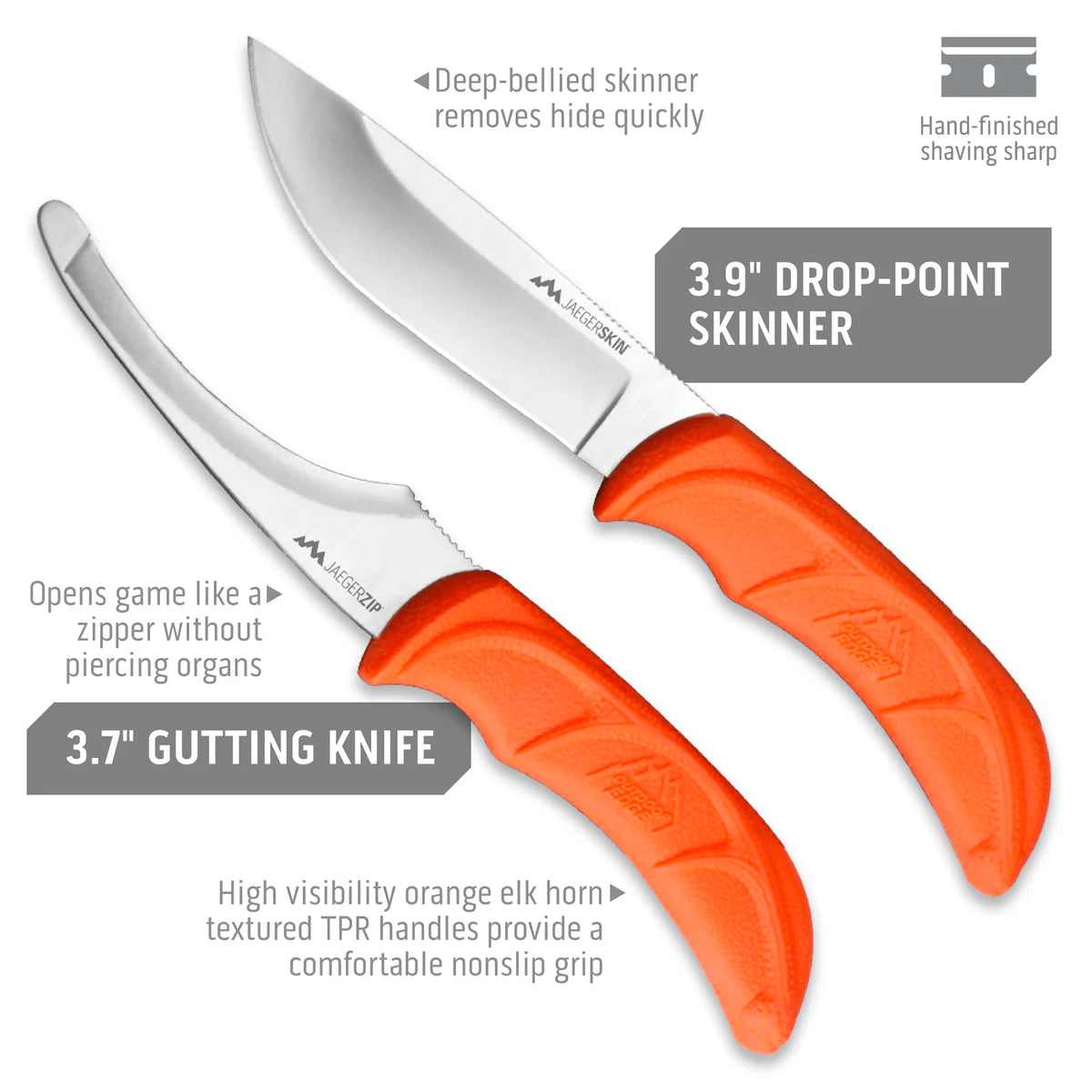 Outdoor Edge JaegerPair Knife Combo