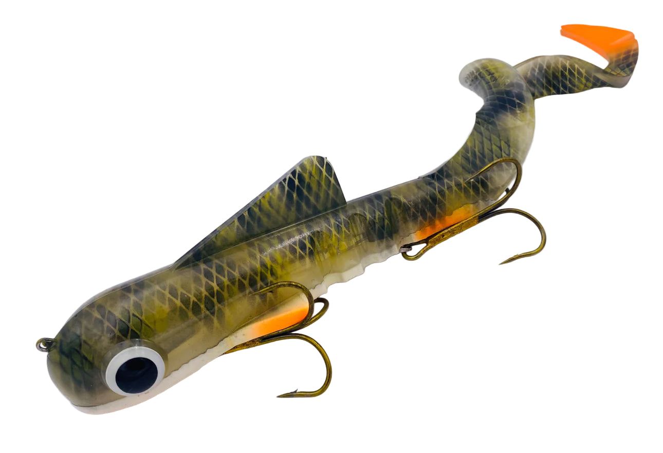 Fishing lure with a detailed design on a white background