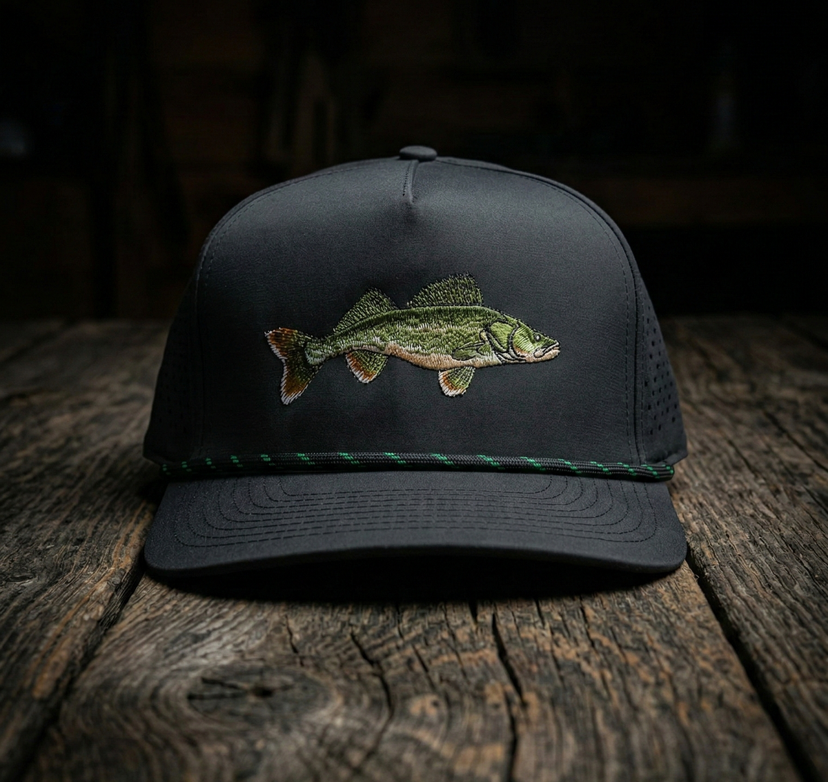 Stock Fishing Gear Night Stocker Walleye Rope Hat
