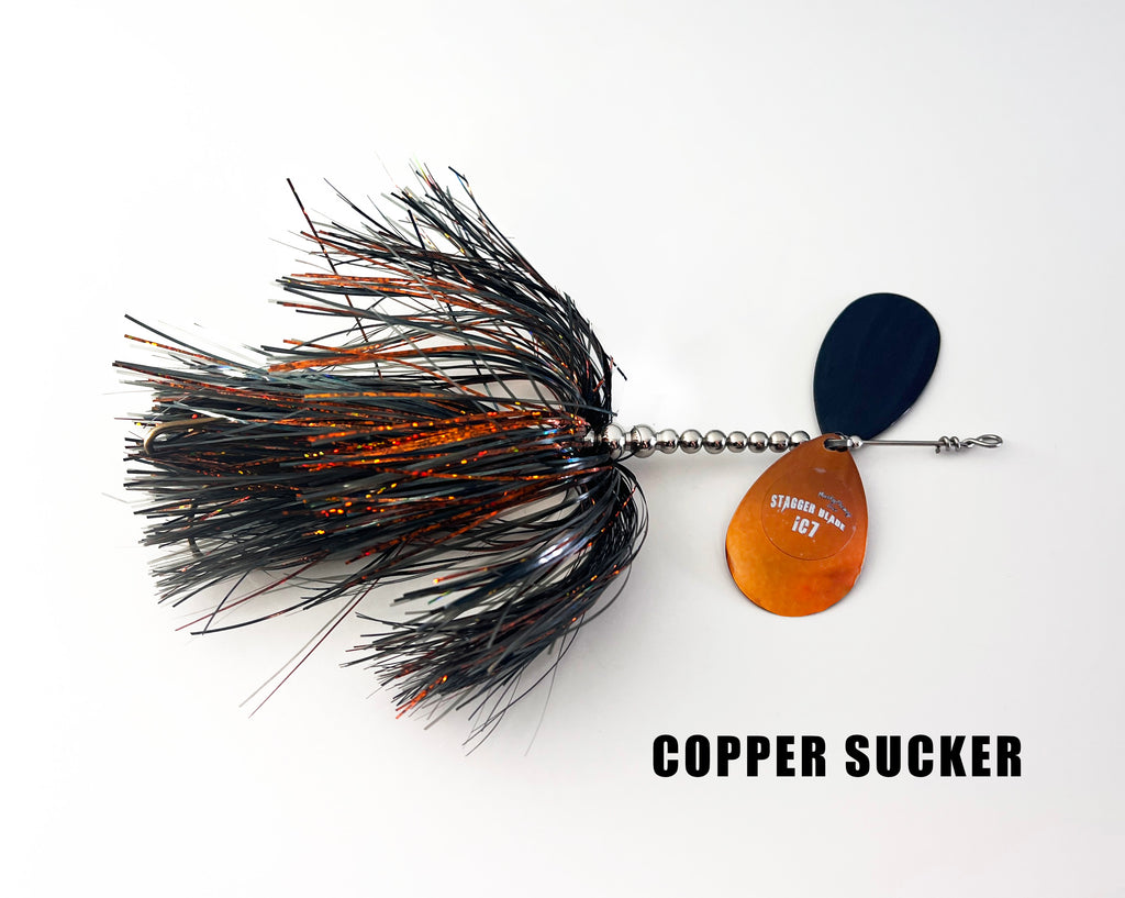 copper delta blades for musky fishing lures Musky Frenzy Stagger Blade IC7