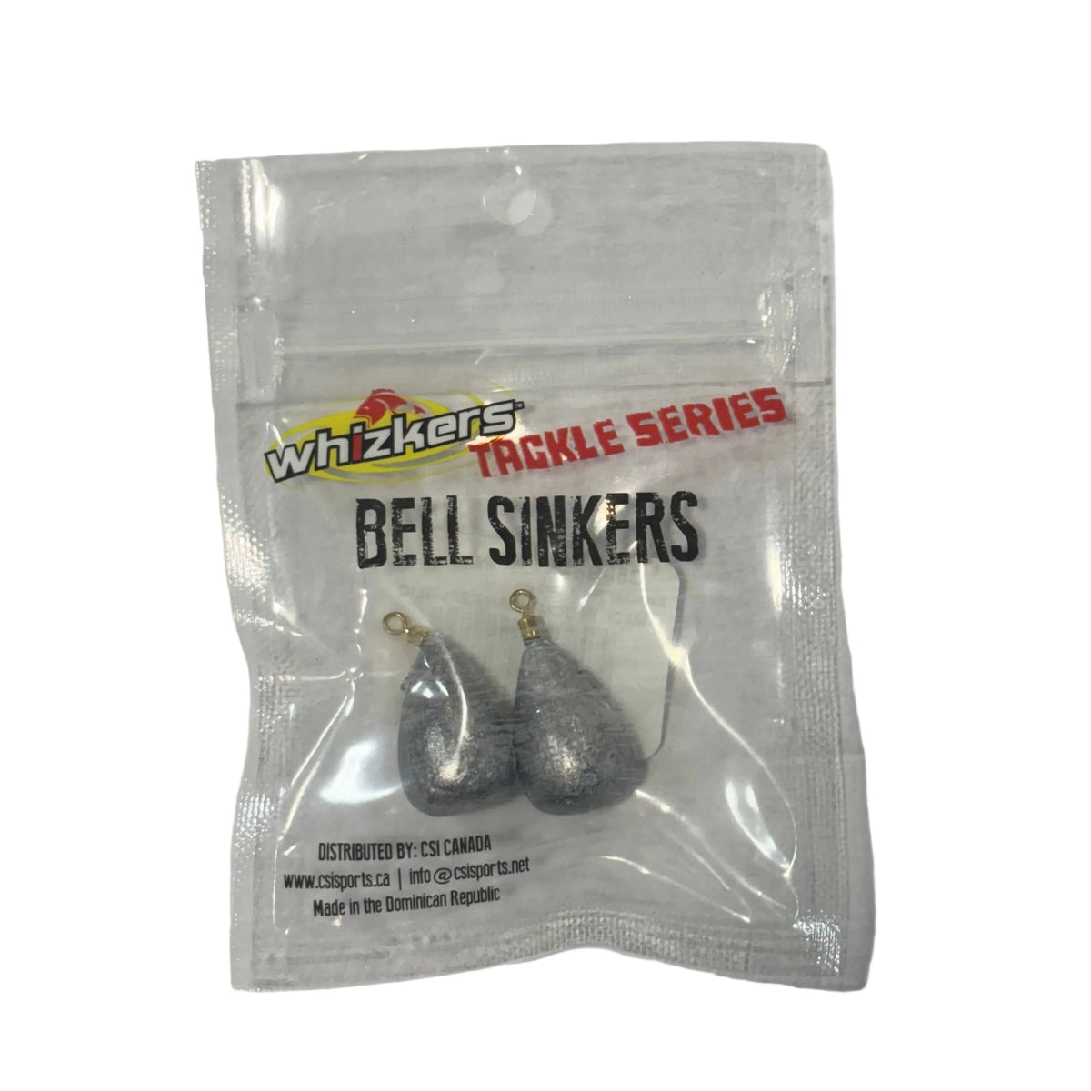Whizkers Tackle Series Bell Sinkers