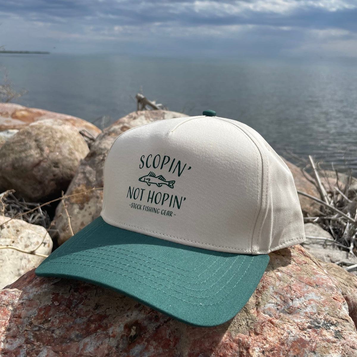 Stock Fishing Gear Scopin' Not Hopin Walleye Hat