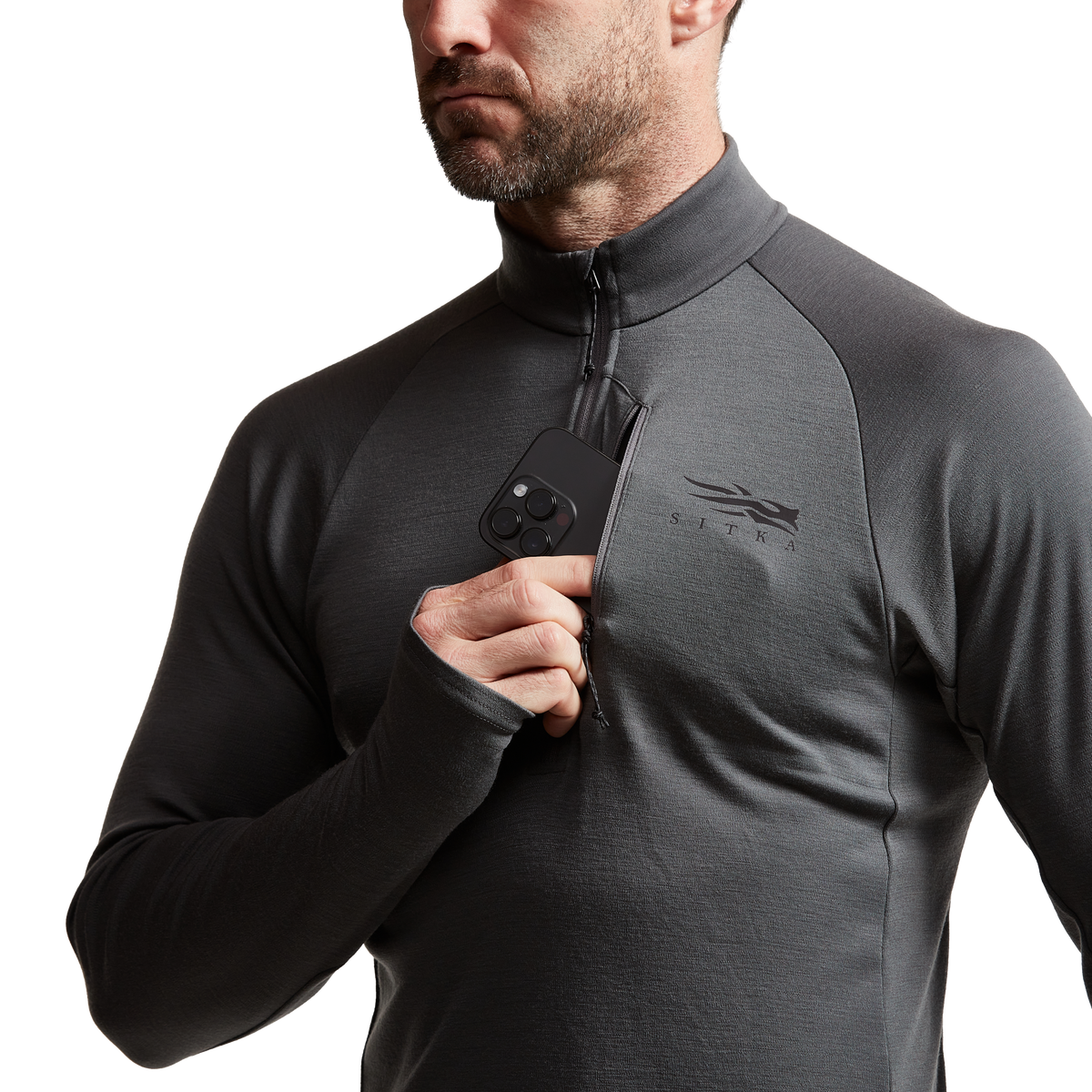 Sitka Core Merino 220 Half Zip Hoodie