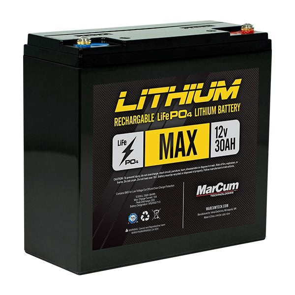 Marcum Max 12V 30AH Lithium Battery