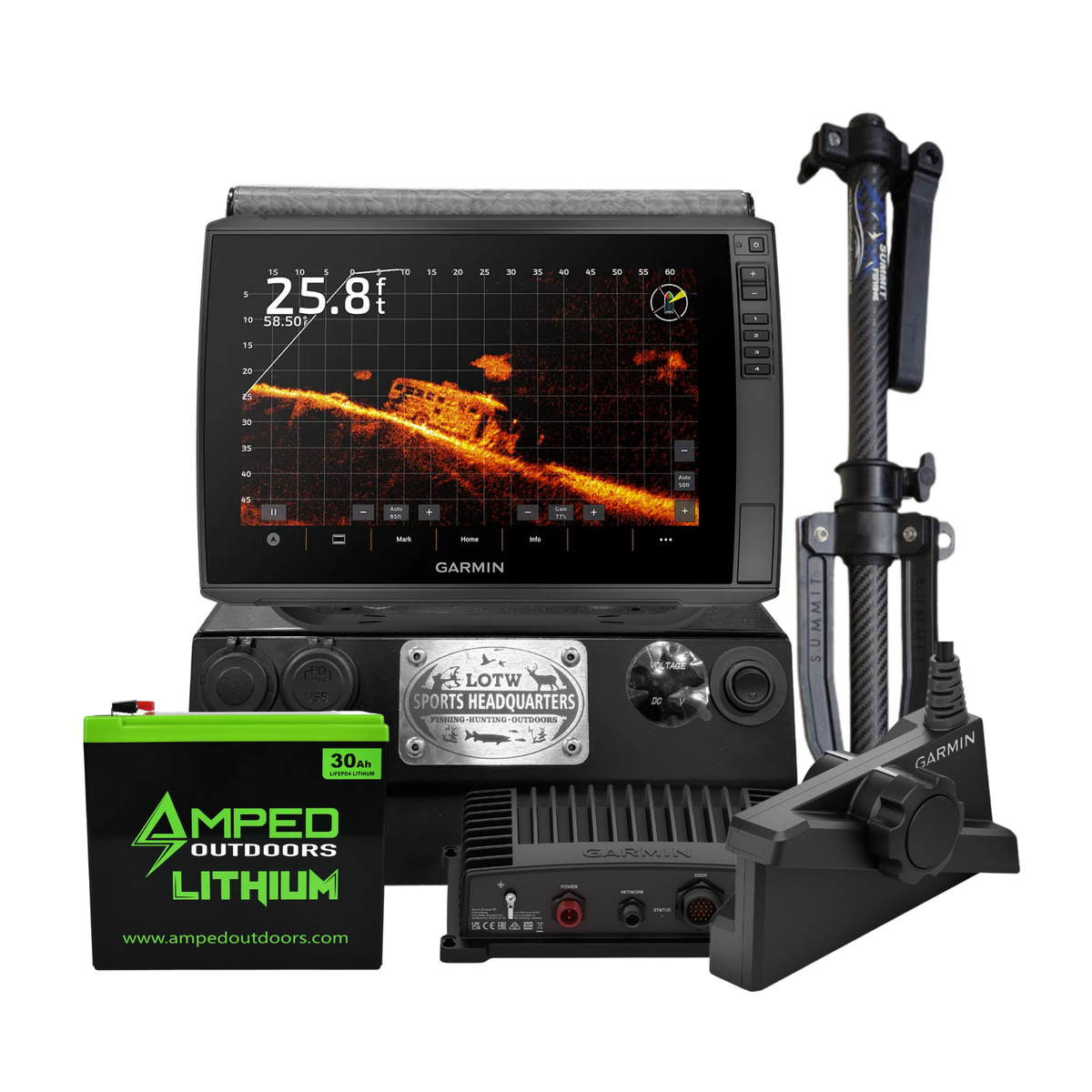 Garmin Livescope Plus Ice Fishing Bundle (Run & Gun Edition)