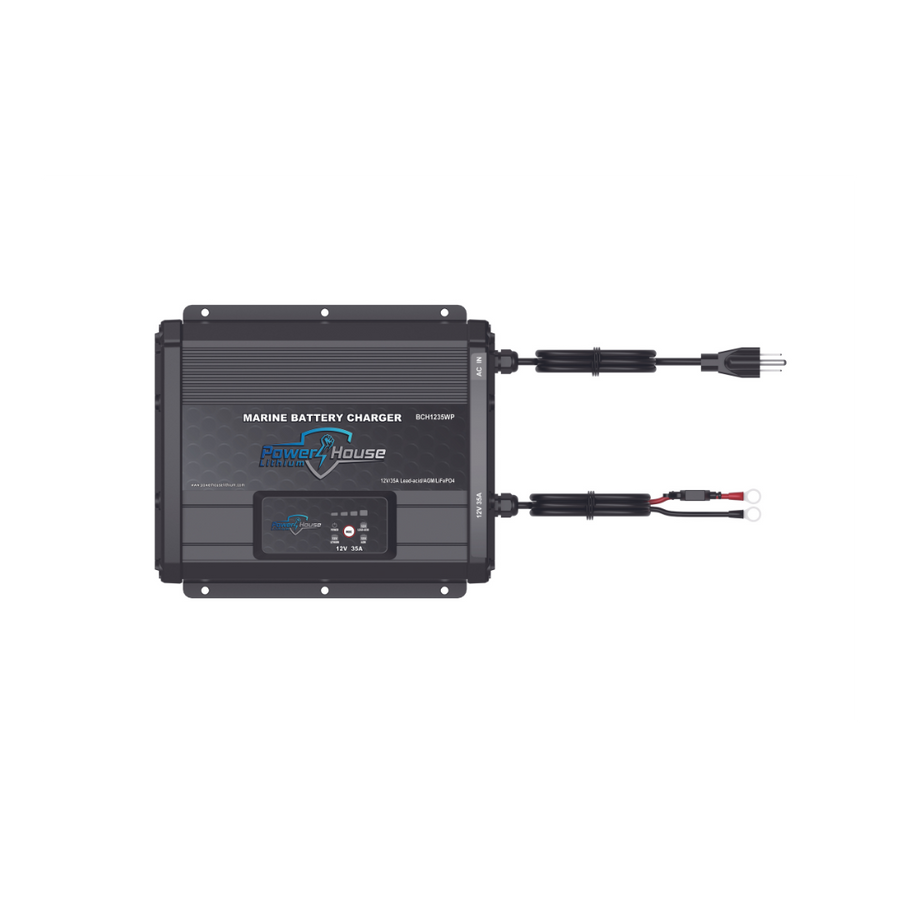 Power House Lithium 12V 35AH AC Waterproof Onboard Charger