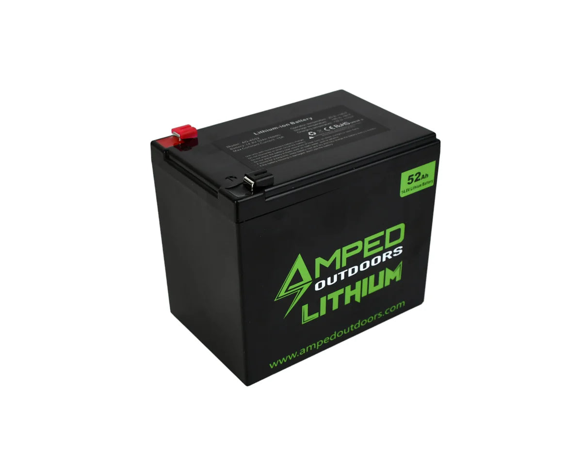 Amped Outdoors 14V 52AH Lithium Battery