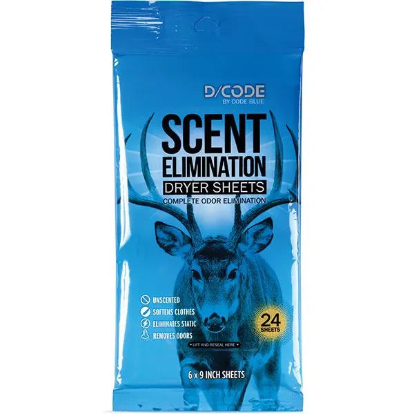 Code Blue Scent Eliminating Dryer Sheets