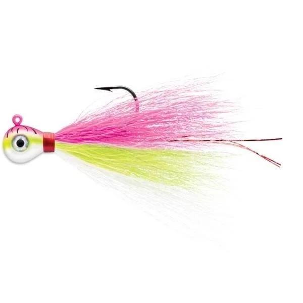 10pks 1/4oz Fishing Bucktail Spinnerbait Hand-tied w/ Natural Deer Hair  Pink Whi