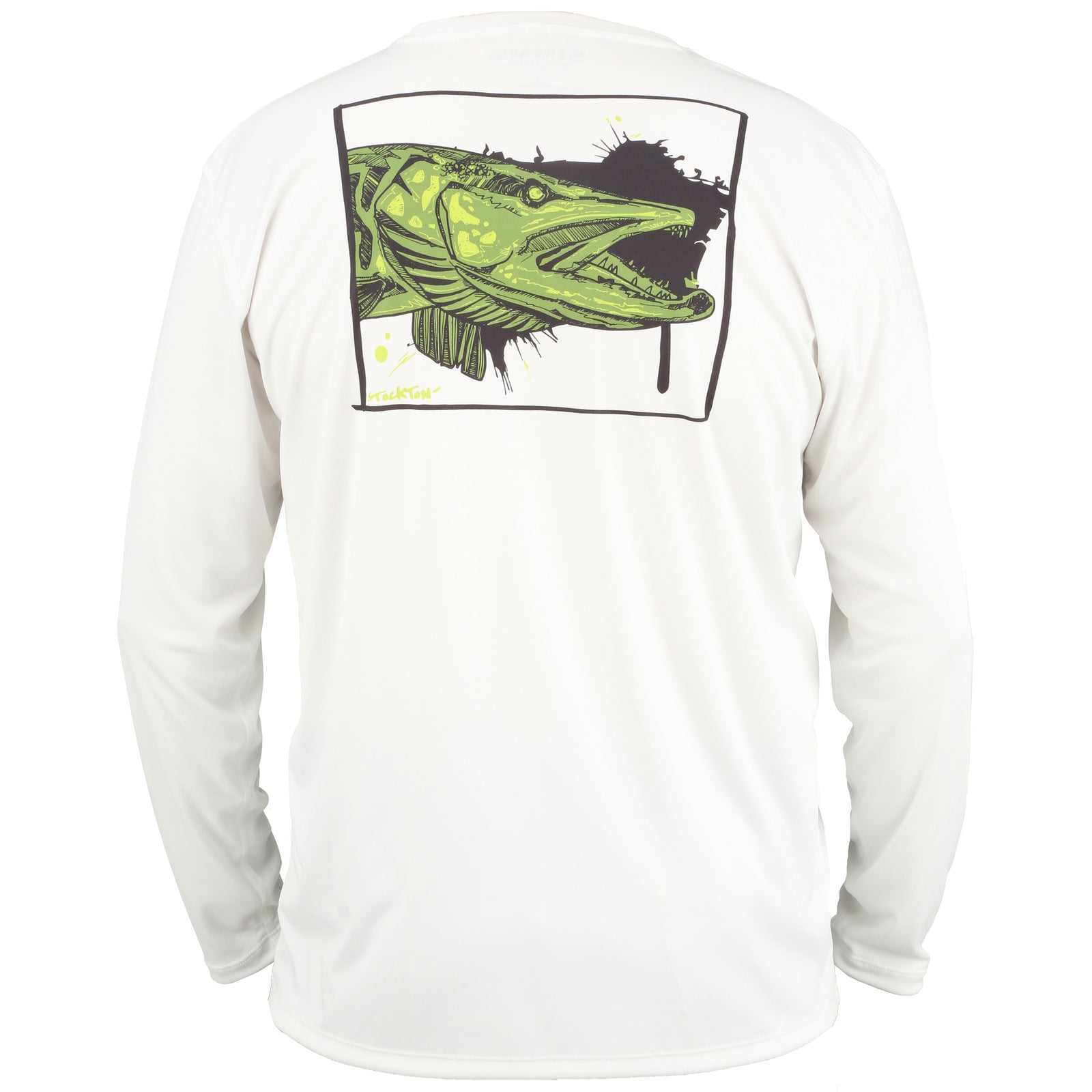 Simms Solar Tech Long Sleeve Sun Shirt - Largemouth White