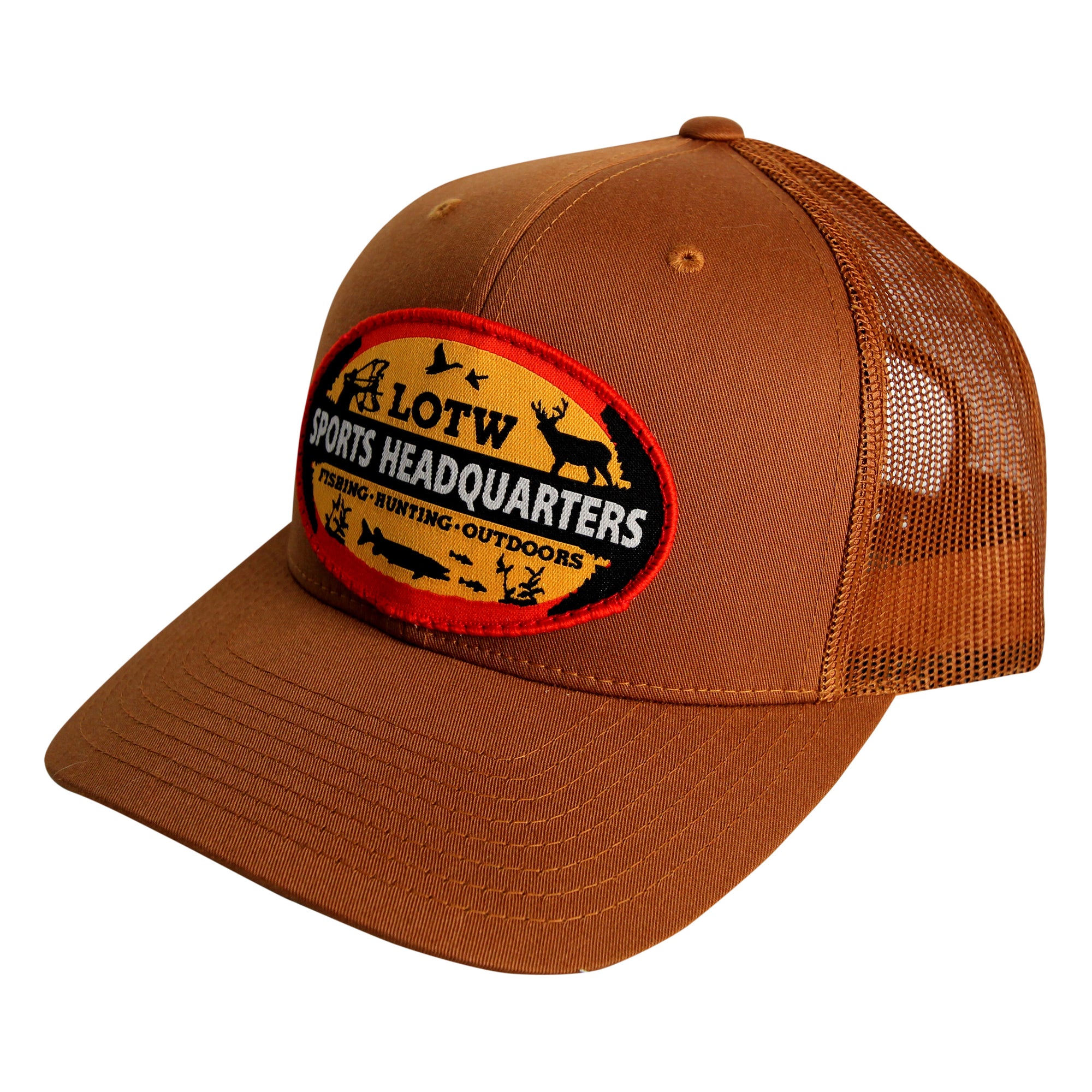 LOTW Sports Headquarters Retro Snapback Trucker Hats - Caramel