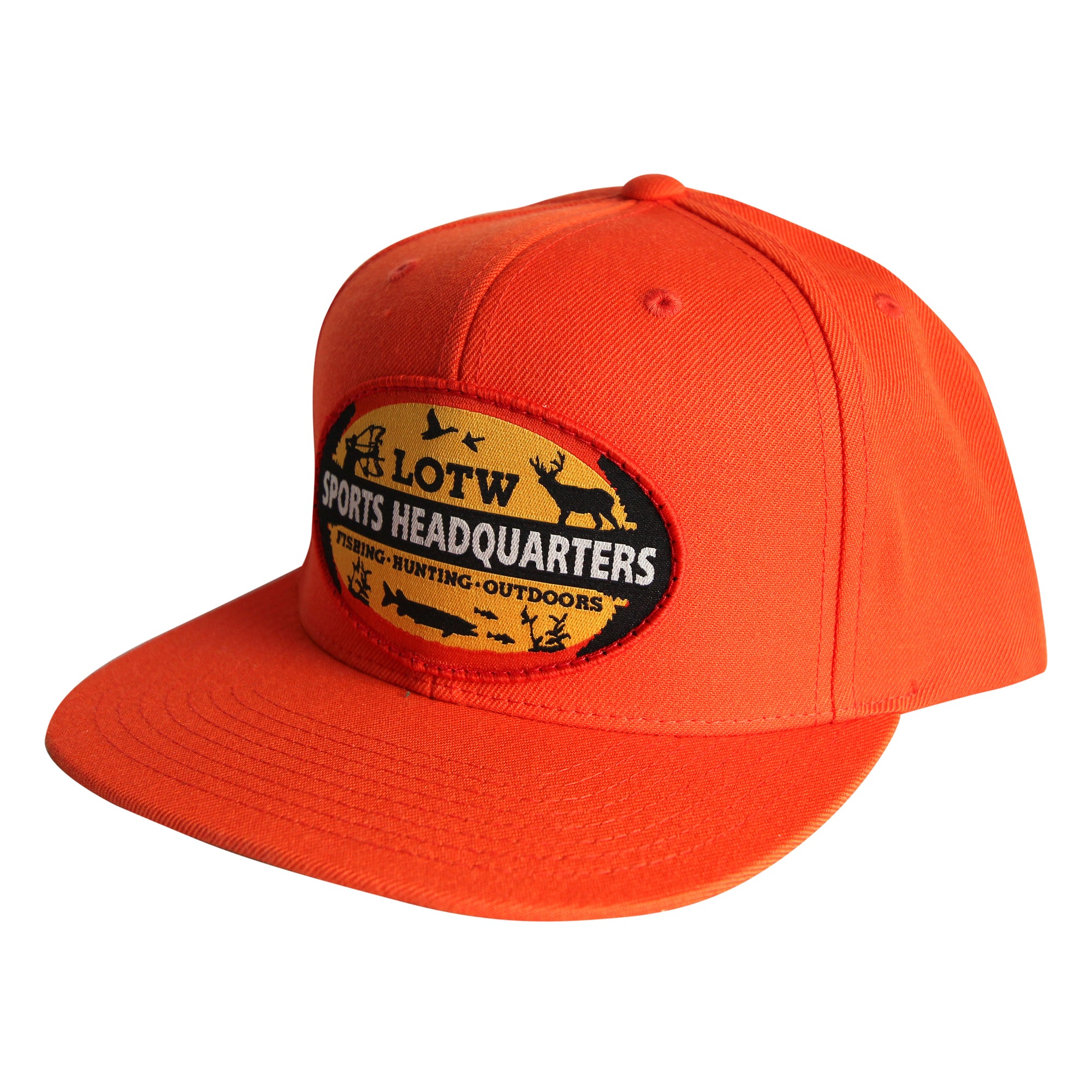 LOTW Sports Headquarters Classic Flat Visor Snapback Hats - Red