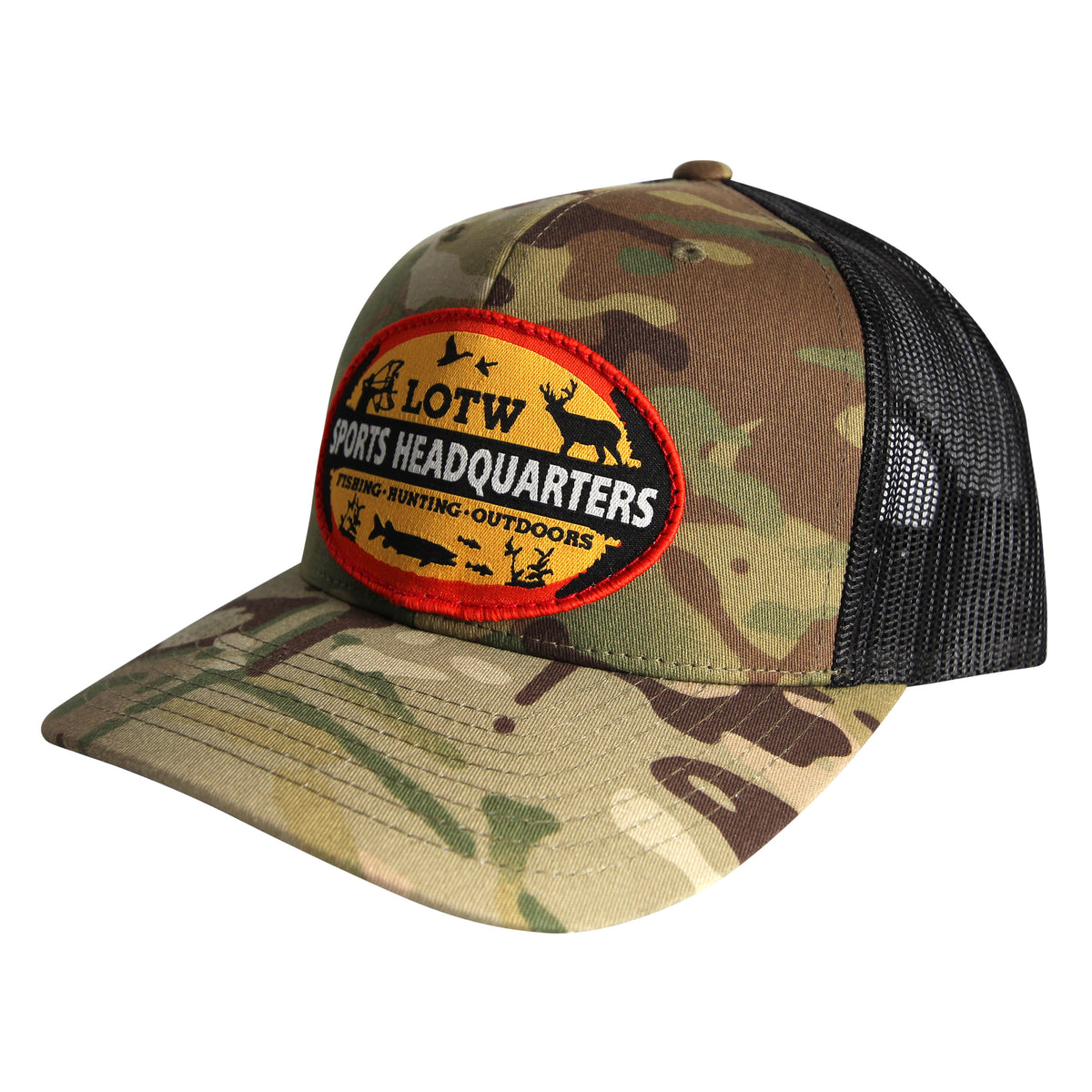 LOTW Sports Headquarters Classic Multicam Snapback Trucker Hats - Multicam