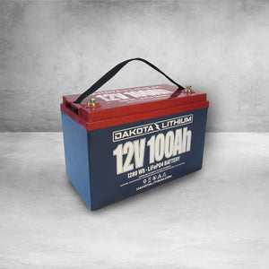 Dakota Lithium 12V 46Ah Lithium LiFePO4 Battery is On Sale for 429.00 and  In Stock at TRU Off Grid. Only 10 lbs and perfect for Small Trolling Motors  40 LBS Thrust or