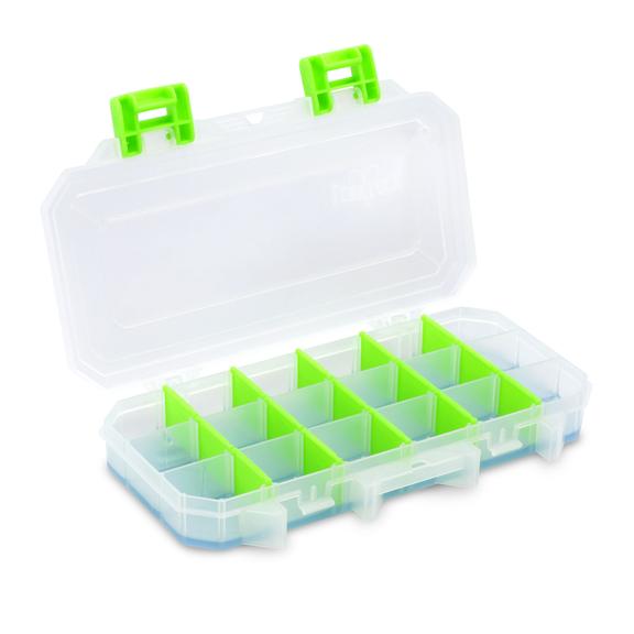Goture Waterproof Fishing Tackle Boxes, Plastic Storage Organizer Box -  Tool Tackle Storage - Organizer Box - Small Fishing Tackle Trays - Parts Box  Black MINI 4'' X 3'' X 1.3'' 
