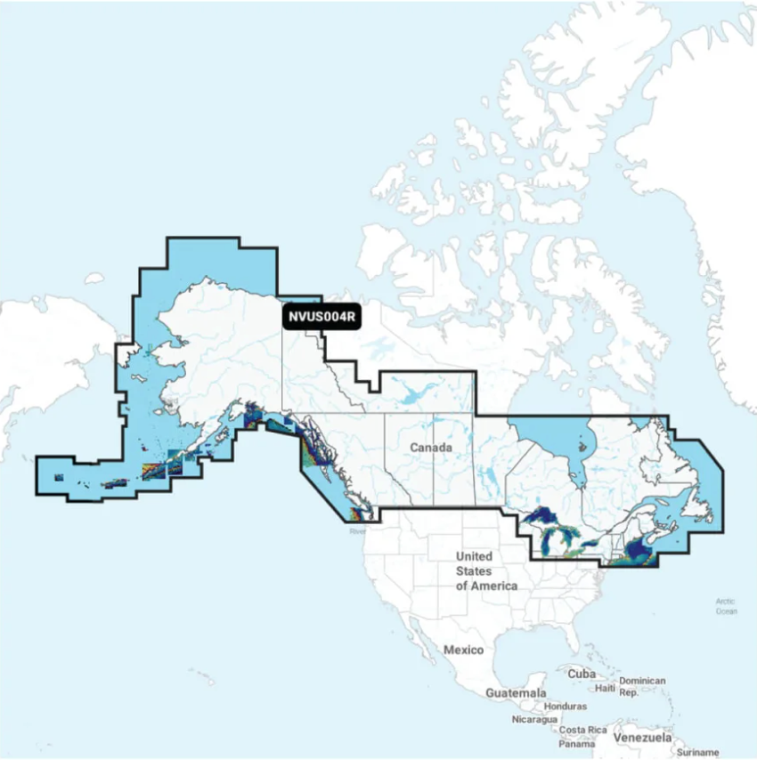 Garmin Navionics Vision+ Canada &amp; Alaska - Lakes, Rivers &amp; Coastal Marine Charts