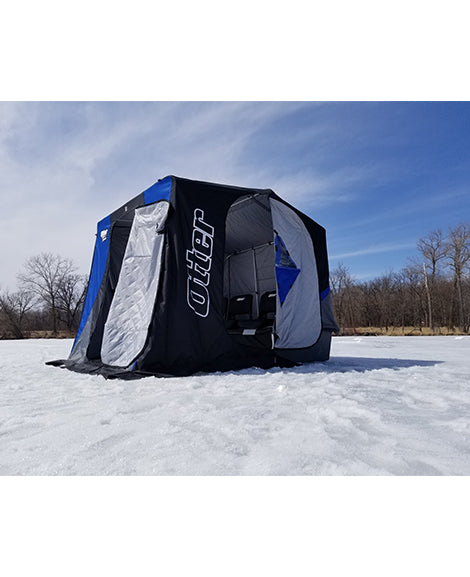 OTTER XT Hideout Ultimate 1-Person Ice Fishing Shelter - ThermalTec Flip-Over Sled Package