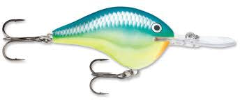 Rapala DT (Dives-To) Series Chartreuse Brown