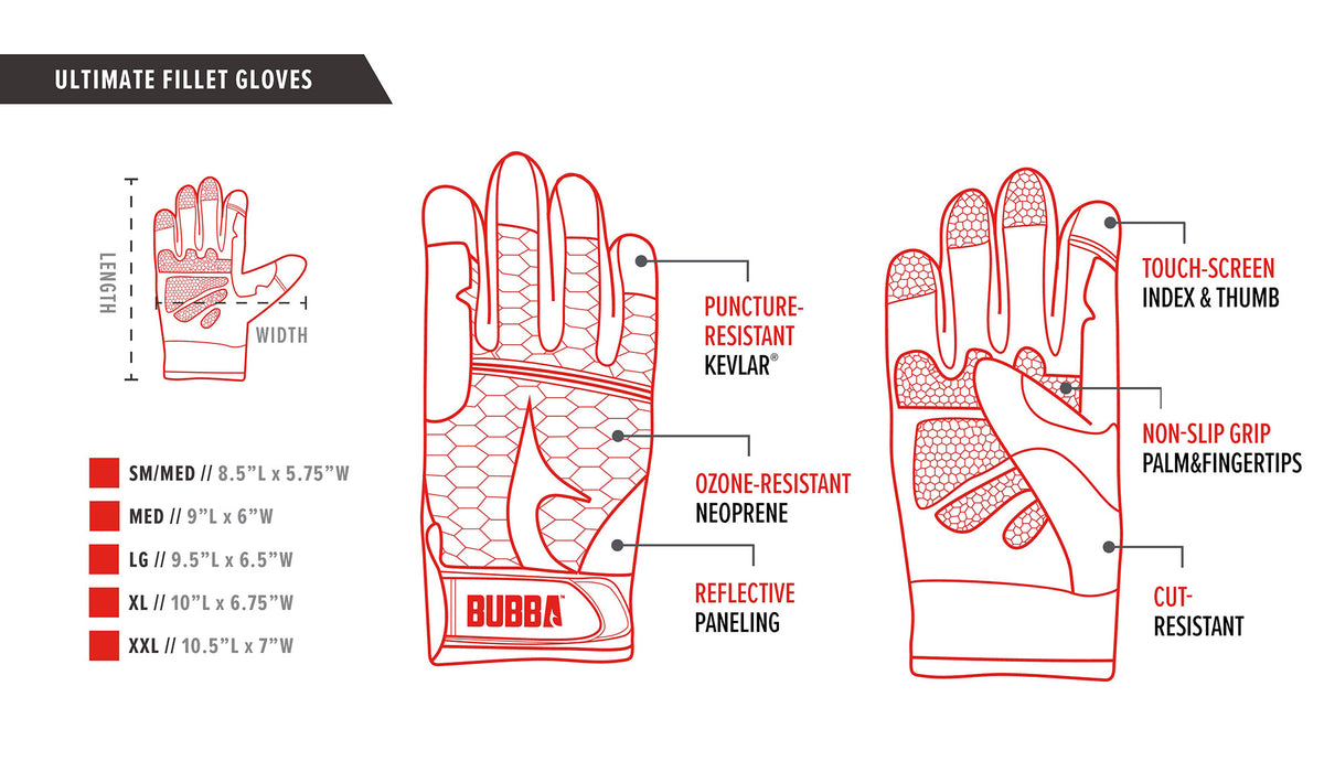 Bubba Ultimate Fillet Gloves - LOTWSHQ