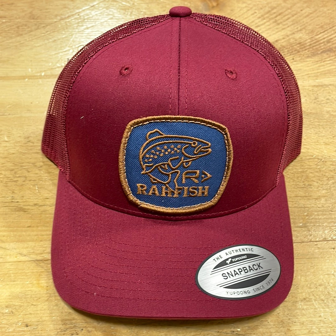 Rahfish Ron Fisher Trucker Hat - Cranberry - LOTWSHQ