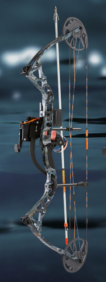 Diamond Archery Edge Sonar Bow, RH, 5-55#, Neptune, Fishing Package