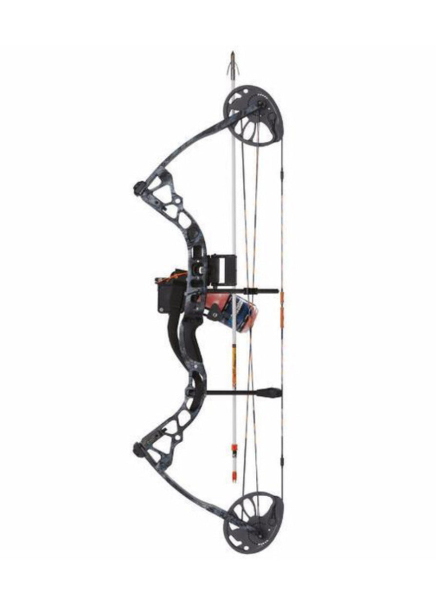 Diamond Archery Edge Sonar Bow, RH, 5-55#, Neptune, Fishing Package