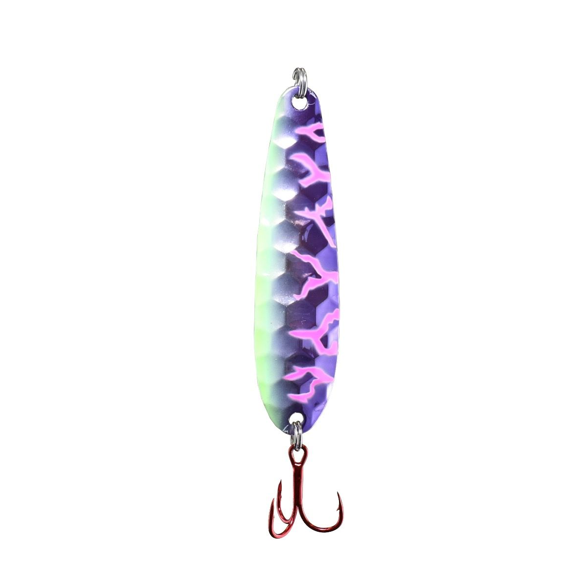 Colorful Fishing Lure Snap Swivel Trout Spoon Fishing Bracelet for Men or Women Purple